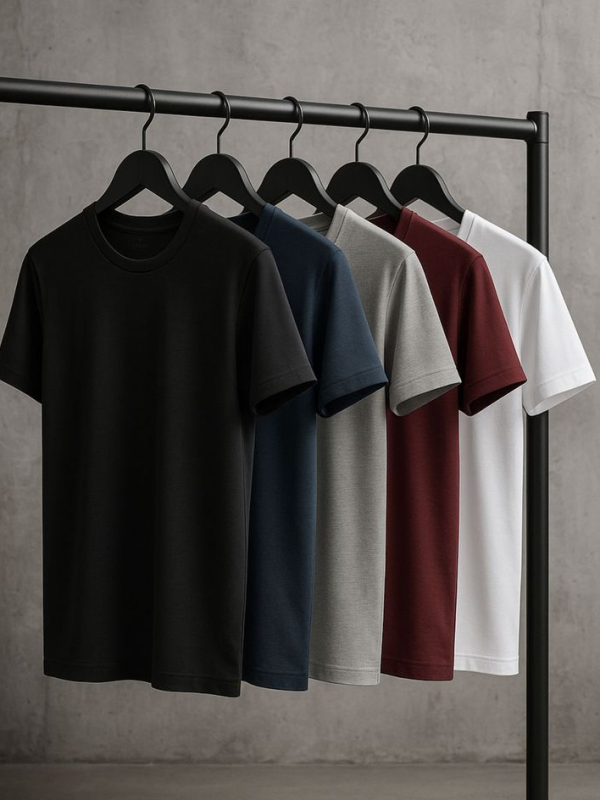 Kit 5 Camisetas Masculinas Slim Fit Básicas Algodão Premium (2)